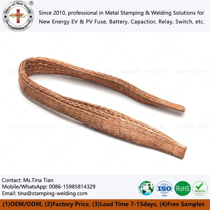High Quality Flexible Copper Braid Bond for High Current Applications