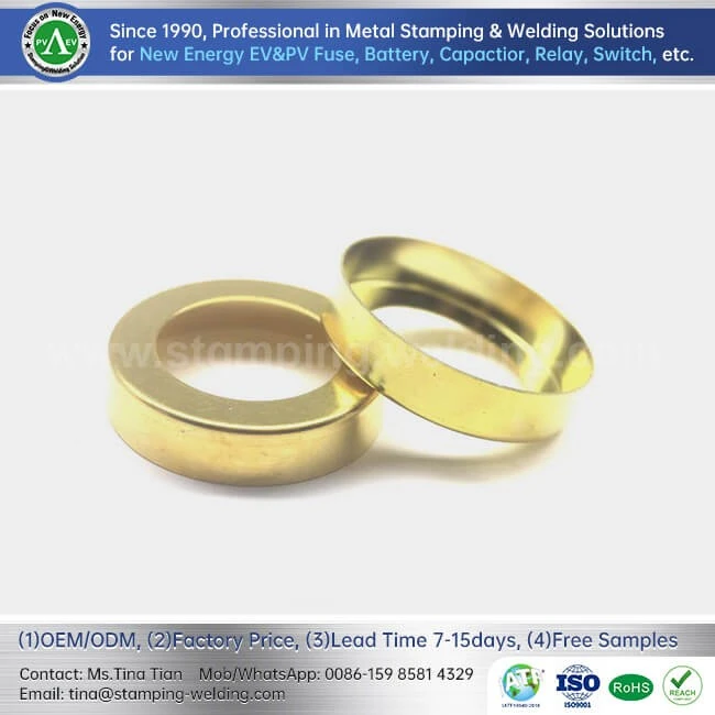 Brass Pipe End Cap for Hybrid Electric Vehicle Fuses